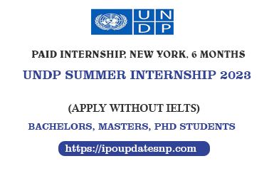 UNDP Summer Internship 2023 (Apply Without IELTS)