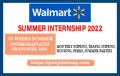 Walmart Summer Internships 2022